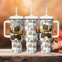 Funny Beer Oktoberfest Tumbler With Handle Ich Bin Nur Wegen Dem Bier Hier - Wonder Print Shop
