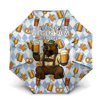 Funny Beer Oktoberfest Umbrella Ich Bin Nur Wegen Dem Bier Hier - Wonder Print Shop