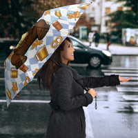 Funny Beer Oktoberfest Umbrella Ich Bin Nur Wegen Dem Bier Hier - Wonder Print Shop