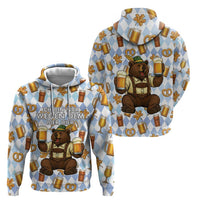 Funny Beer Oktoberfest Zip Hoodie Ich Bin Nur Wegen Dem Bier Hier - Wonder Print Shop
