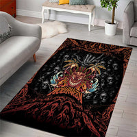 Aloha Halloween Area Rug Horror Tiki Heavy Metal Style - Wonder Print Shop