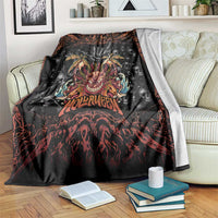 Aloha Halloween Blanket Horror Tiki Heavy Metal Style - Wonder Print Shop
