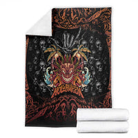 Aloha Halloween Blanket Horror Tiki Heavy Metal Style - Wonder Print Shop