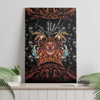 Aloha Halloween Canvas Wall Art Horror Tiki Heavy Metal Style - Wonder Print Shop