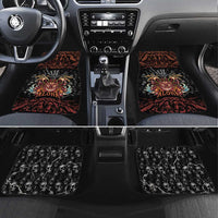 Aloha Halloween Car Mats Horror Tiki Heavy Metal Style - Wonder Print Shop