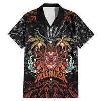 Aloha Halloween Family Matching Mermaid Dress and Hawaiian Shirt Horror Tiki Heavy Metal Style - Wonder Print Shop