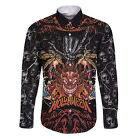 Aloha Halloween Family Matching Puletasi and Hawaiian Shirt Horror Tiki Heavy Metal Style - Wonder Print Shop