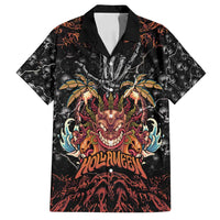 Aloha Halloween Family Matching Summer Maxi Dress and Hawaiian Shirt Horror Tiki Heavy Metal Style - Wonder Print Shop