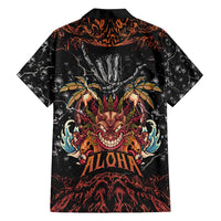 Aloha Halloween Family Matching Summer Maxi Dress and Hawaiian Shirt Horror Tiki Heavy Metal Style - Wonder Print Shop