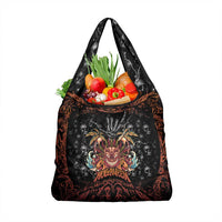 Aloha Halloween Grocery Bag Horror Tiki Heavy Metal Style - Wonder Print Shop