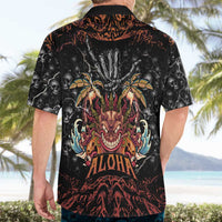 Aloha Halloween Hawaiian Shirt Horror Tiki Heavy Metal Style - Wonder Print Shop