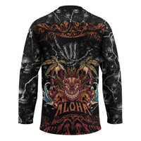 Aloha Halloween Hockey Jersey Horror Tiki Heavy Metal Style - Wonder Print Shop
