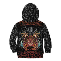 Aloha Halloween Kid Hoodie Horror Tiki Heavy Metal Style - Wonder Print Shop
