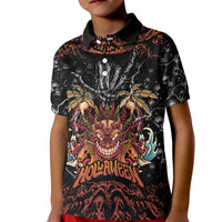 Aloha Halloween Kid Polo Shirt Horror Tiki Heavy Metal Style - Wonder Print Shop