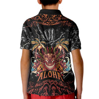 Aloha Halloween Kid Polo Shirt Horror Tiki Heavy Metal Style - Wonder Print Shop