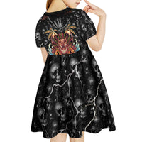 Aloha Halloween Kid Short Sleeve Dress Horror Tiki Heavy Metal Style - Wonder Print Shop