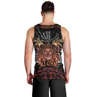 Aloha Halloween Men Tank Top Horror Tiki Heavy Metal Style - Wonder Print Shop