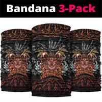 Aloha Halloween Neck Gaiter Horror Tiki Heavy Metal Style - Wonder Print Shop