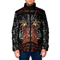 Aloha Halloween Padded Jacket Horror Tiki Heavy Metal Style - Wonder Print Shop