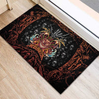 Aloha Halloween Rubber Doormat Horror Tiki Heavy Metal Style - Wonder Print Shop