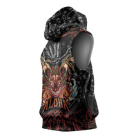 Aloha Halloween Sleeveless Hoodie Horror Tiki Heavy Metal Style - Wonder Print Shop