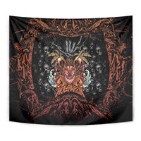 Aloha Halloween Tapestry Horror Tiki Heavy Metal Style - Wonder Print Shop