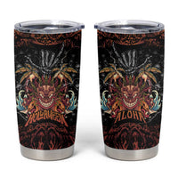 Aloha Halloween Tumbler Cup Horror Tiki Heavy Metal Style - Wonder Print Shop