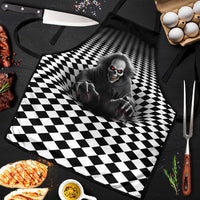 3D Illusion Horror Halloween Apron Creepy Evil Skull - Wonder Print Shop