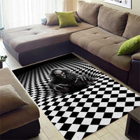 3D Illusion Horror Halloween Area Rug Creepy Evil Skull - Wonder Print Shop