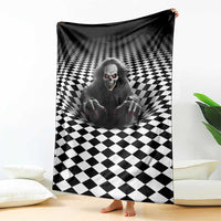 3D Illusion Horror Halloween Blanket Creepy Evil Skull - Wonder Print Shop