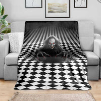3D Illusion Horror Halloween Blanket Creepy Evil Skull - Wonder Print Shop