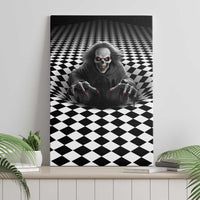 3D Illusion Horror Halloween Canvas Wall Art Creepy Evil Skull - Wonder Print Shop