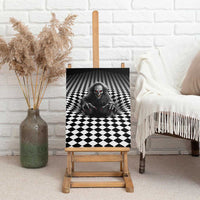 3D Illusion Horror Halloween Canvas Wall Art Creepy Evil Skull - Wonder Print Shop