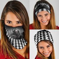 3D Illusion Horror Halloween Neck Gaiter Creepy Evil Skull - Wonder Print Shop