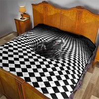 3D Illusion Horror Halloween Quilt Creepy Evil Skull - Wonder Print Shop