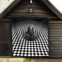 3D Illusion Horror Halloween Quilt Creepy Evil Skull - Wonder Print Shop