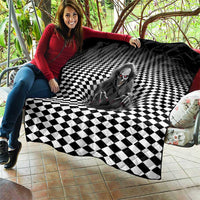 3D Illusion Horror Halloween Quilt Creepy Evil Skull - Wonder Print Shop