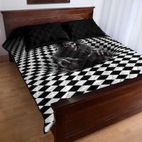 3D Illusion Horror Halloween Quilt Bed Set Creepy Evil Skull - Wonder Print Shop