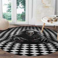3D Illusion Horror Halloween Round Carpet Creepy Evil Skull - Wonder Print Shop
