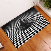 3D Illusion Horror Halloween Rubber Doormat Creepy Evil Skull - Wonder Print Shop