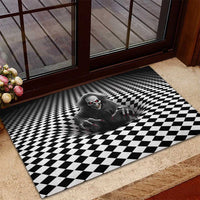 3D Illusion Horror Halloween Rubber Doormat Creepy Evil Skull - Wonder Print Shop