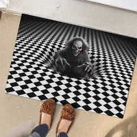 3D Illusion Horror Halloween Rubber Doormat Creepy Evil Skull - Wonder Print Shop