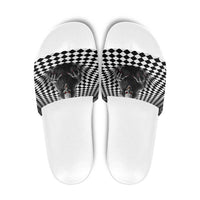 3D Illusion Horror Halloween Slide Sandals Creepy Evil Skull - Wonder Print Shop