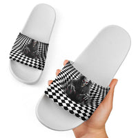 3D Illusion Horror Halloween Slide Sandals Creepy Evil Skull - Wonder Print Shop