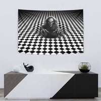 3D Illusion Horror Halloween Tapestry Creepy Evil Skull - Wonder Print Shop