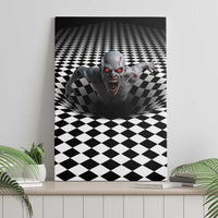3D Illusion Horror Halloween Canvas Wall Art Creepy Zombie - Wonder Print Shop