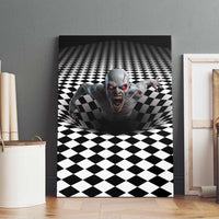 3D Illusion Horror Halloween Canvas Wall Art Creepy Zombie - Wonder Print Shop
