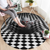 3D Illusion Horror Halloween Round Carpet Creepy Zombie - Wonder Print Shop
