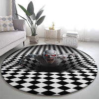 3D Illusion Horror Halloween Round Carpet Creepy Zombie - Wonder Print Shop