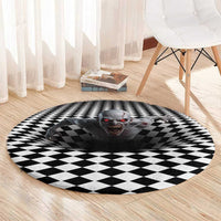 3D Illusion Horror Halloween Round Carpet Creepy Zombie - Wonder Print Shop